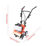 43CC 2-Stroke Gas Powered Tiller Cultivator, Handheld Rototiller for Lawn, Garden and Soil 02082051