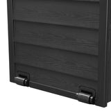 ZNTS 75gal 280L Outdoor Garden Plastic Storage Deck Box Chest Tools Cushions Toys Lockable Seat BLACK 43351783