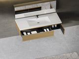 48'' Floating Bathroom Vanity Sink Combo, Modern Wall-Mounted Striped Bathroom Storage Cabinet W1573P265201