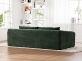 71" 2-in-1 Pull Out Foldable Loveseat Sofa Bed with Armrest & Backrest Pillows, Convertible Chenille W3118P388901