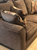 Camero Cafe Fabric Pillowback Sofa T2574P195796