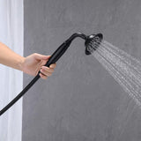 Freestanding Tub Filler Bathtub Faucet Matte Black with Hand Held Shower Floor-Mount W122453464