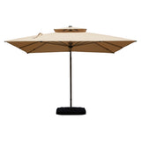 10'X10' Square Cantilever Umbrella with Center Pole, Beige W1859P337786