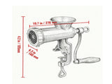 Manual Meat Grinder with Steel Table Clamp, 1 Blade 2 Cutting Plates, 3 Sausage Tubes, Hand Mincer 90466921