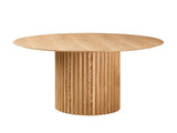 46.45 inch MDF Dining Table for Dining Room Round Dinner Tables Mid-Century Modern Table OAK W876P254359