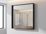 32"x40" Bathroom Wall Mounted Mirror Vanity Rectangular Mirror with Deep Frame, Black 43346133
