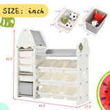 Kids Toy Organizer with 14 Bins, Multi-functional Nursery Organizer Kids Furniture Set Toy PP300104AAE