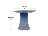Ceramic Birdbath for Patio, Garden - Blue Ombre W3273P322557