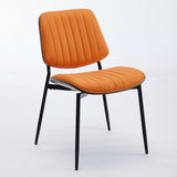 A&A Furniture, Dining Chairs Set of 2 Mid Century Modern Retro Faux Leather Chair with Walnut W1143P191788