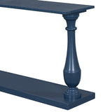 U_STYLE Vintage Sofa Table Console Table with Luxurious Pine Veneer and Elegance Vase-Leg Design,for N711P261924V