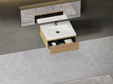24'' Floating Bathroom Vanity with Sink, Wall-Mounted Striped Storage Cabinet with Soft-Close Drawer W1573P265193
