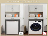 Over the Washer, Dryer and Robot Vacuum Storage Cabinet suitable for Compact Washing Machines, W1120P327070