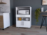 White Pantry Cabinet Microwave Stand B062P175202