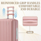 ABS Spinner Wheel Luggage, Carry on Suitcase, with Cup Holder & USB Port & Phone Holder W2787P262955