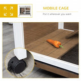 ZNTS Pet cage /Wood Rabbit Hutch （Prohibited by WalMart） 71776001