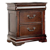 ZNTS Traditional Style Cherry 1pc Nightstand Only Solid wood 2-Drawers Hidden Top Drawer Intricate B011P144697