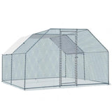 13.1x9.8x6.5ft Large Metal Chicken Coop with Run, Walk-in Poultry Cage with Waterproof Cover & Arc 87088586