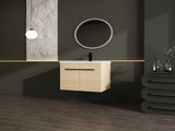 LEVISTAR oak 30 Inch Bathroom Vanity with resin Countertop Sink, 2 Doors Bathroom Cabinet Set W1972P165043