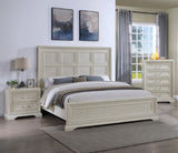 Beautiful Transitional Style 1pc 2-Drawer Nightstand White Cream Finish Wooden Home Bedroom B011P221372