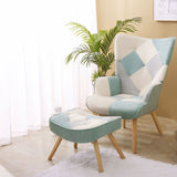 Accent Chair with Ottoman, Living Room Chair and Ottoman Set, Comfy Side Armchair for Bedroom, W56141241