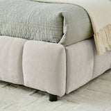 California King size Upholstered Bed ,comfortable upholstered bed frame, Chenille fabric, with W487P311316