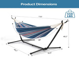 Double Hammock with Stand, Heavy Duty 2-Person Hammock for Outdoors & Indoors, Includes Portable 71083311