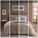 Full/Queen Plush to Sherpa Down Alternative Comforter Set B035100485