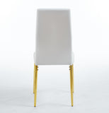 chair set of 4,GOLDEN COLOR LEG,WHITE SEAT W234P241305