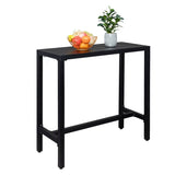 ZNTS 40in Iron With Adjustment Knob Patio Bar Table Black 72049429