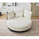52.75'' Oversized Round Swivel Chair,360&deg Swivel Chair, Couples W1628P218356