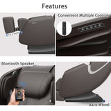 ZNTS BOSSCARE Massage Chair Recliner with Zero Gravity, Full Body Airbag Massage Chair with Bluetooth W73047158