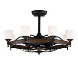 Dia 33 inch Chandelier Ceiling Fan With Remote Control,DC Motor ,6 Speed,3 ABS Blades for Bedroom W1592P207466