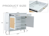 Modern minimalist storage cabinet, rattan shoe cabinet, bed top cabinet. Beautiful shape, suitable W1151P151509
