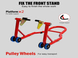 Motorcycle Stand Lift 440lbs Front Rear Combo Stand Lift Stand Front Wheel Fork Stand Rear UK Fork W1102P336230
