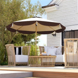 8.7 FT Elegance Patio Umbrella, UPF 50 Outdoor Market Umbrella with 8 Ribs, Beige 22800972