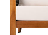 Outdoor Unique Tub Design Armchair Woven Rope, Patio Furniture Acacia Wood Chair, Deep Seating N780P245859G