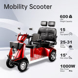 ZNTS Electric Mobility Recreational Travel Scooter for Adults,Mobility Scooters for Seniors, 4 Wheel W2153P174747