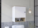 Light Oak and White 1-Shelf Medicine Cabinet B06279994