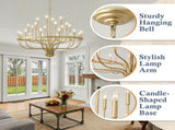 24-Light Gold Chandelier Industrial Iron Candle Chandelier Modern Suspended Farmhouse Chandeliers W5008P464949