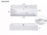 21.6 inch Modern Floating Bathroom Vanity with Ceramic Basin - Perfect for Small Bathrooms, N729P170388F