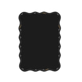 Solid Wood Wavy Rectangle Mirror-Black 40" x 28" Modern Mirror Wall Decor for Bathroom, Bedroom, W1445P189614
