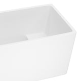 Freestanding Acrylic Flatbottom Soaking Tub Bathtub in White W1533136006