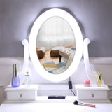 ZNTS With Light Bulb Single Mirror 5 Drawer Dressing Table White=39757282,61588080 60709581