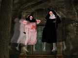 Outdoor Halloween Decorations 2 Packs Hanging Ghosts Decor with Lighted Up Eyes and Horror Scream, 21689566