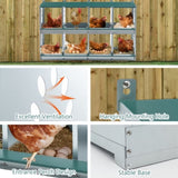 ZNTS 8 Compartment Chicken Nesting Boxes,For Laying Eggs, Metal Poultry Nest Box Wall Mount for Chickens, W1422P246453