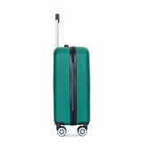 4-piece ABS lightweight suitcase, 14 inch makeup box, aircraft wheels DARK GREEN W284P149256