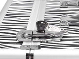 3 in 1 Aluminum Cosmetic Makeup Case Tattoo Box White Zebra Print 25171058