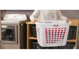 Easy Carry Plastic Laundry Hamper w/ Sturdy Rim and Handles, White, Pack of 4 93696658