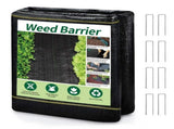 XISHAN 8'X300' Black HDPE 70 Gram Weed Barrier Fabric 70574124