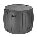 ZNTS 36 Gallon Round Deck Box, Thickened Outdoor Storage Box for Patio Furniture, Garden Tools, Pool 03988130